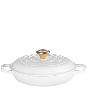 Le Creuset Signature White Cast Iron Shallow Casserole 26cm